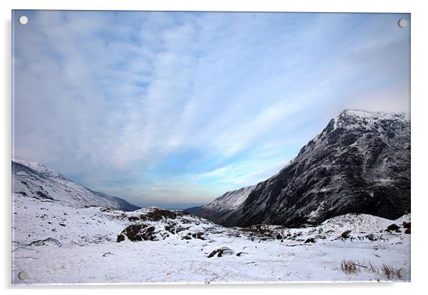Snowdonia in Winter Acrylic by Gail Johnson