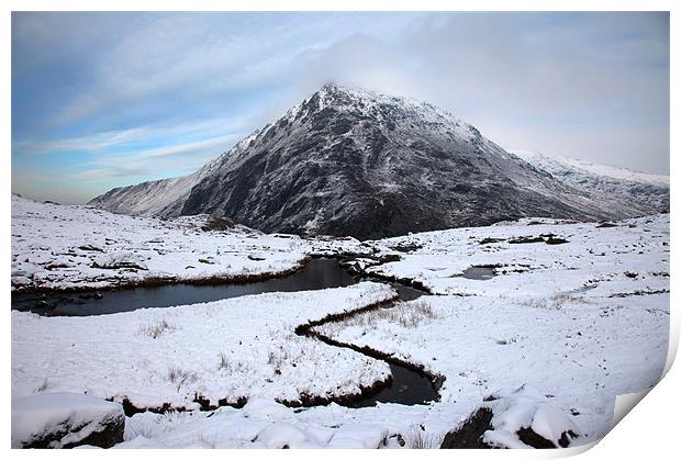 Snowdonia in Winter Print by Gail Johnson