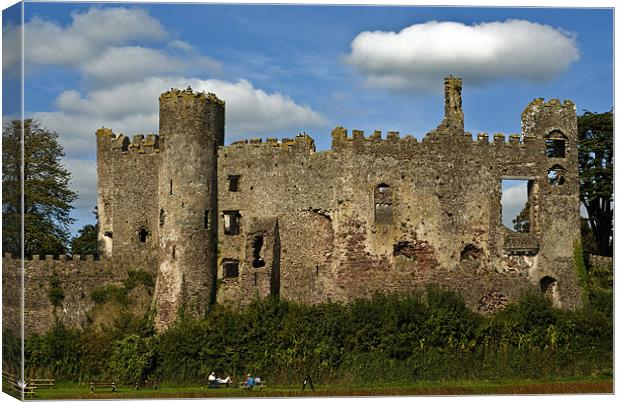 Laugharne Castle Canvas Print by Steve Purnell