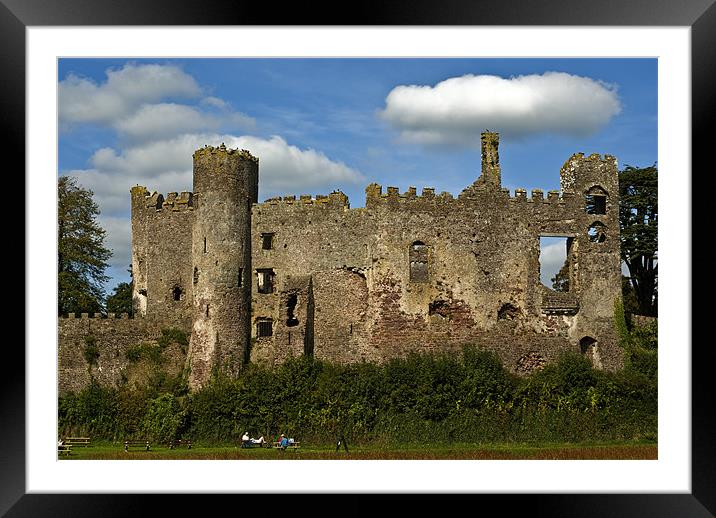 Laugharne Castle Framed Mounted Print by Steve Purnell
