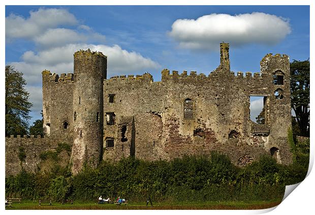 Laugharne Castle Print by Steve Purnell