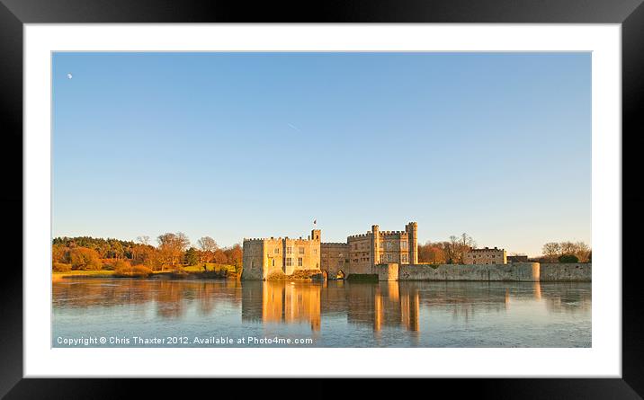 Majestic Leeds Castle on Ice Framed Mounted Print by Chris Thaxter