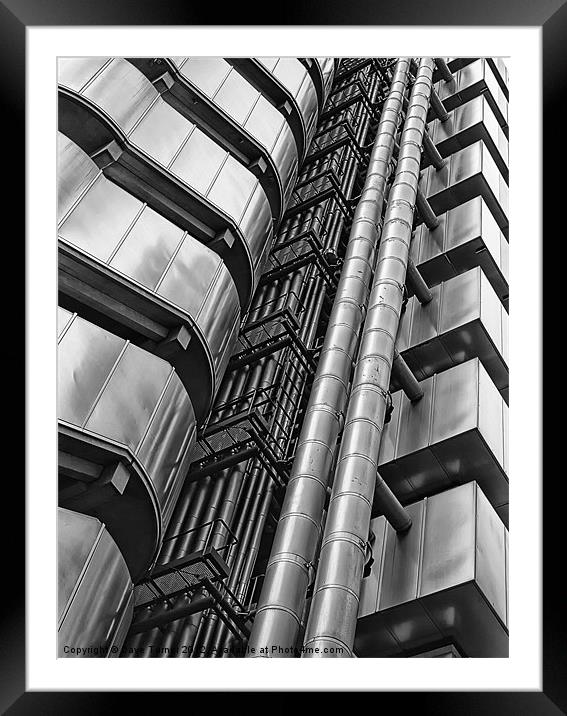 Lloyd's building, London Framed Mounted Print by Dave Turner
