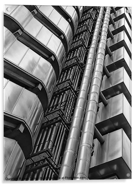 Lloyd's building, London Acrylic by Dave Turner