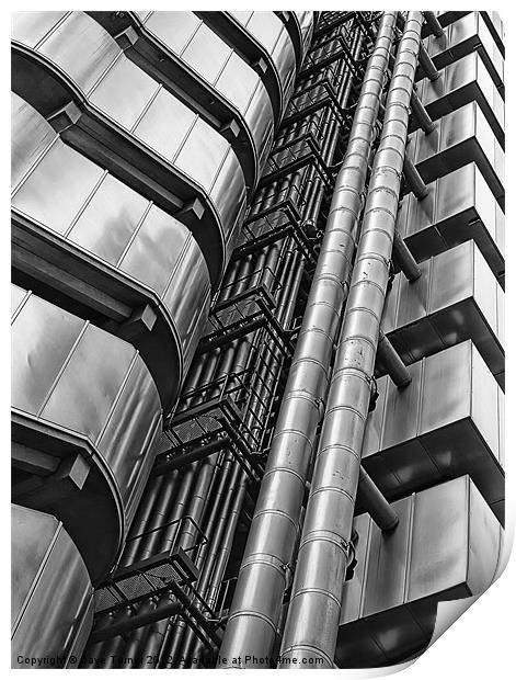 Lloyd's building, London Print by Dave Turner