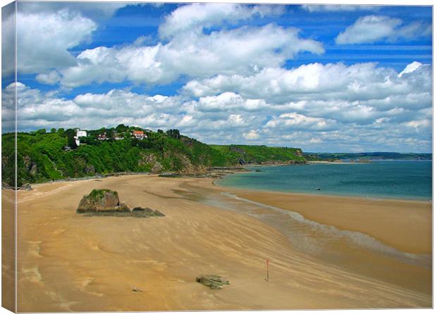 North Beach. Tenby.Pembrokeshire. Canvas Print by paulette hurley