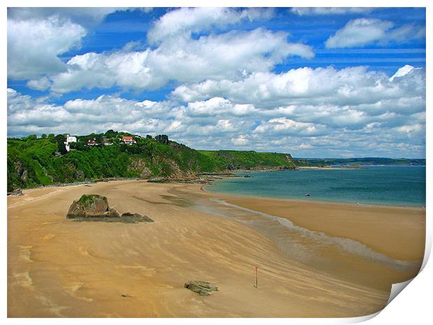North Beach. Tenby.Pembrokeshire. Print by paulette hurley