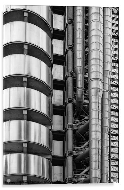 Lloyd's Building, London Acrylic by Dave Turner