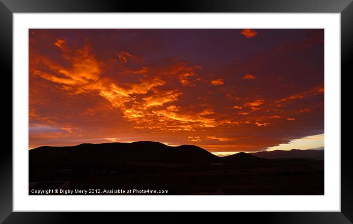 Sunset over the estepa Framed Mounted Print by Digby Merry