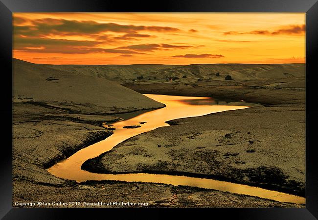 Elan Valley Sunset Framed Print by Ian Collins