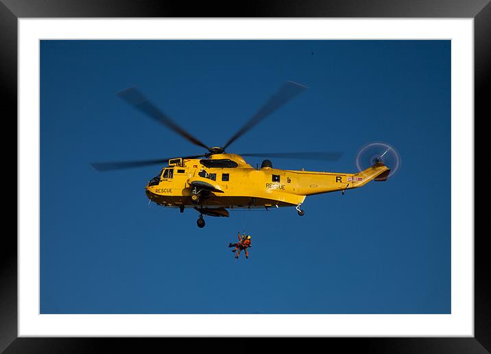 Seaking Helicopter Framed Mounted Print by Gail Johnson