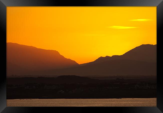 Sunrise over Snowdonia Framed Print by Gail Johnson