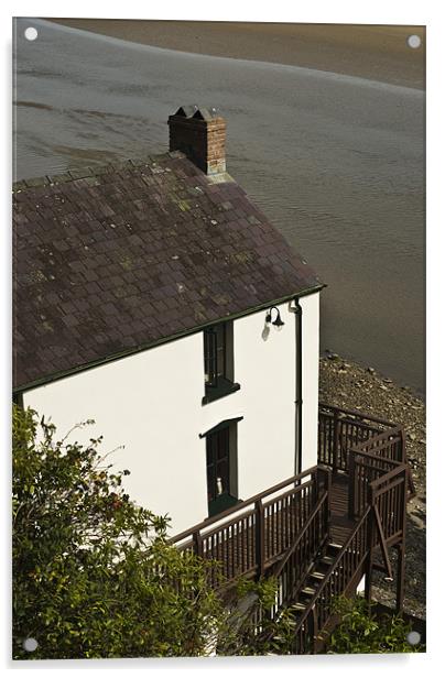 The Boathouse at Laugharne Acrylic by Steve Purnell