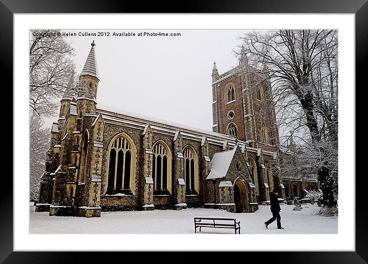 ST PETER'S ST ALBANS Framed Mounted Print by Helen Cullens