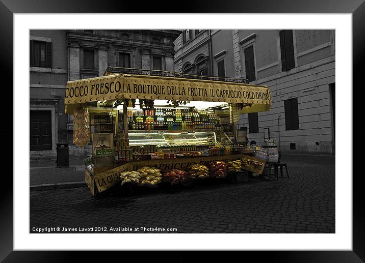 The Goody Stall Framed Mounted Print by James Lavott