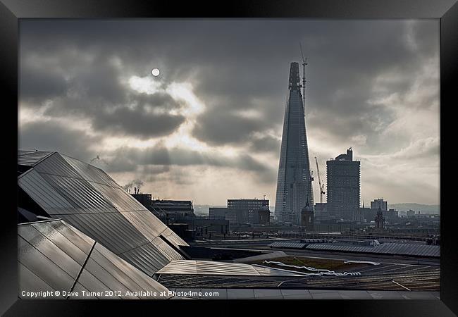 Shard over London Skyline Framed Print by Dave Turner