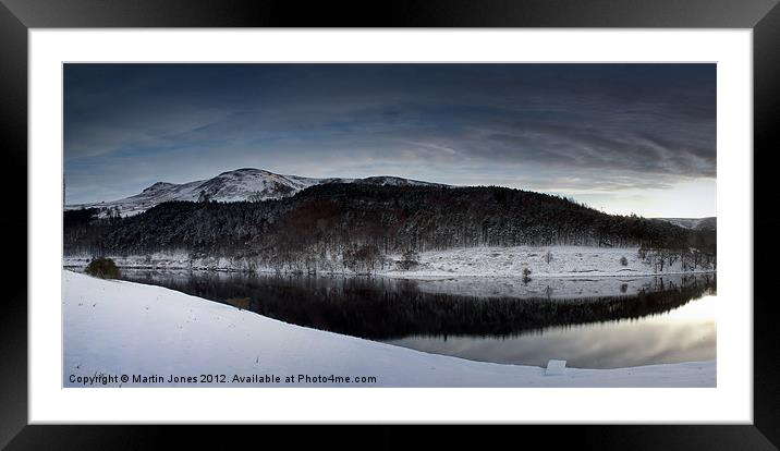 A Snowbound Ladybower Framed Mounted Print by K7 Photography