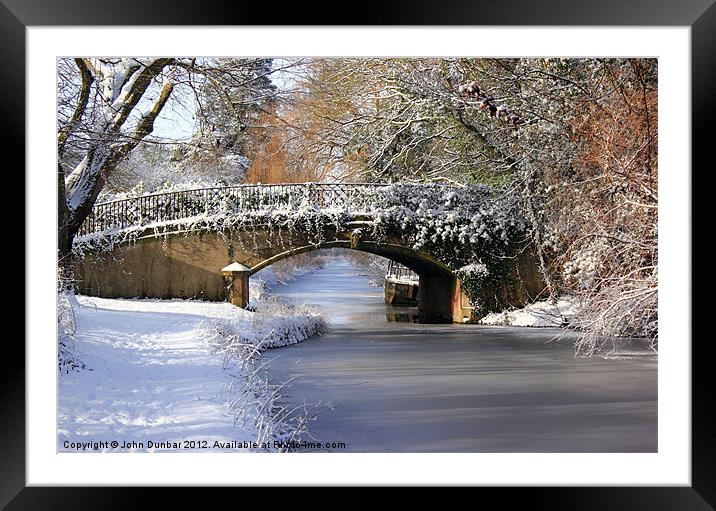 Winter at Lady's Bridge Framed Mounted Print by John Dunbar