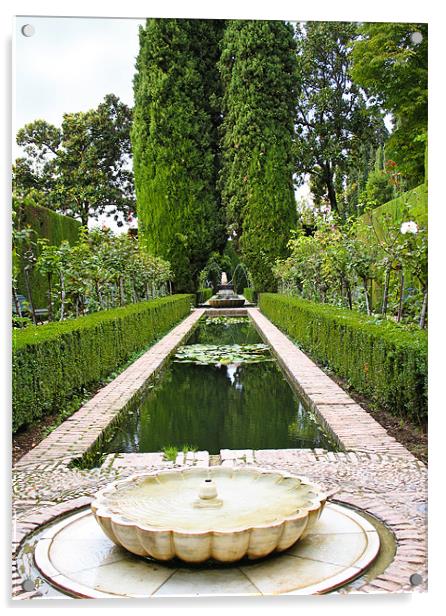 Alhambra Garden Acrylic by Jacqi Elmslie