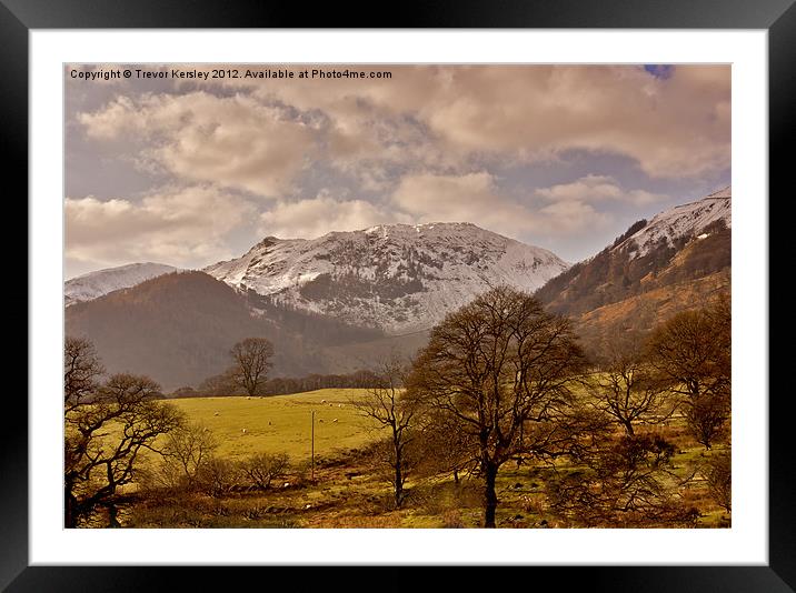 Lake District Fells Framed Mounted Print by Trevor Kersley RIP