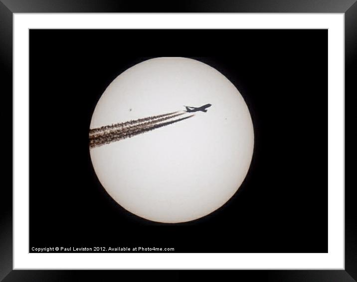 Sun & Plane (Right) Framed Mounted Print by Paul Leviston