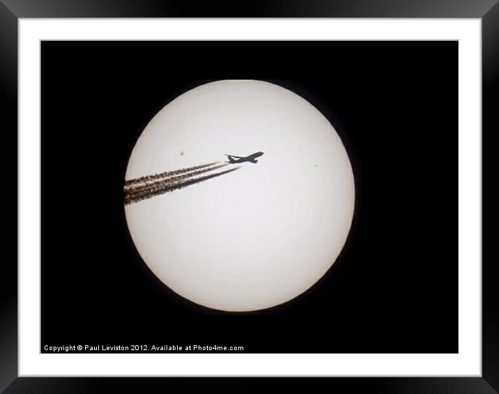 Sun & Plane (Middle) Framed Mounted Print by Paul Leviston