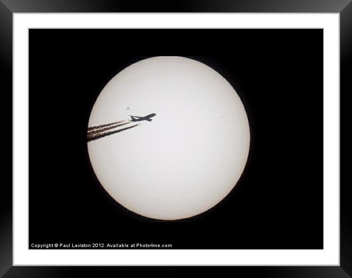 Sun & Plane (Left) Framed Mounted Print by Paul Leviston