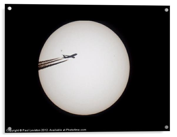 Sun & Plane (Left) Acrylic by Paul Leviston