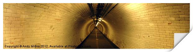 Greenwich Foot Tunnel Print by Andy Millns