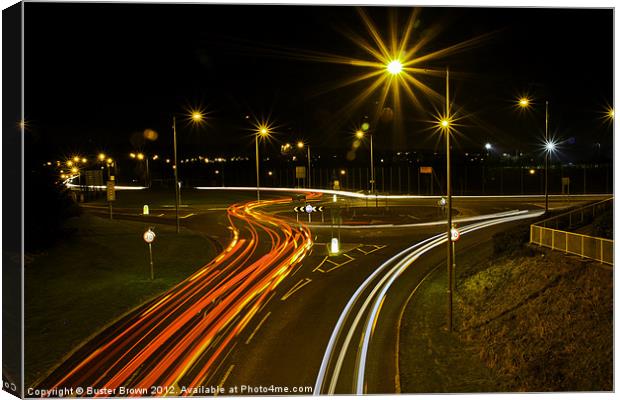 Falkirk Junction at Night Canvas Print by Buster Brown