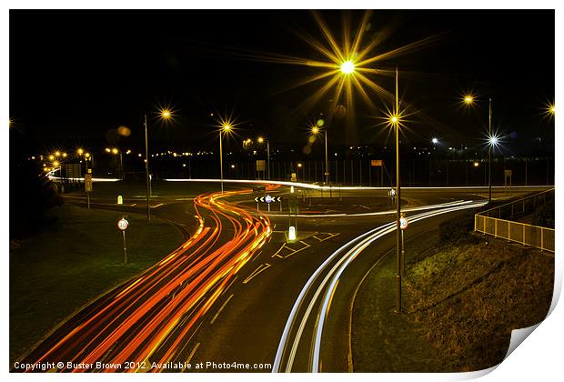 Falkirk Junction at Night Print by Buster Brown