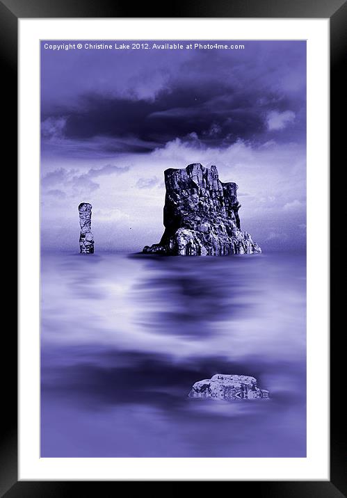 Rocky Solitude Framed Mounted Print by Christine Lake