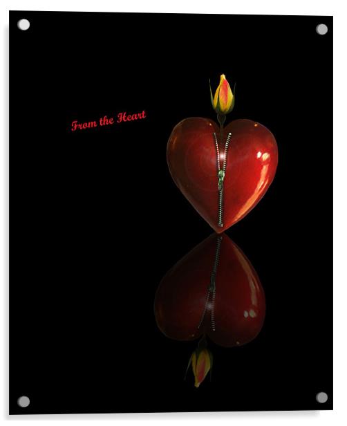 From the Heart Acrylic by Debra Kelday