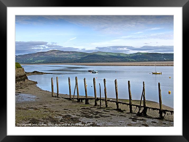 Still Water across the Estuary - River Dovey North Framed Mounted Print by john hartley