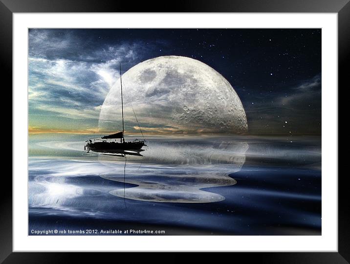 MOONLIGHT REFLECTIONS Framed Mounted Print by Rob Toombs