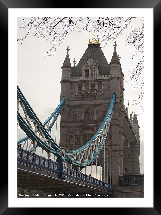 Tower Bridge Framed Mounted Print by John Biggadike