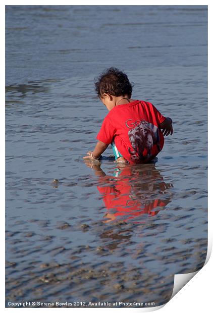 Baby in Red Goa T-Shirt Palolem Print by Serena Bowles