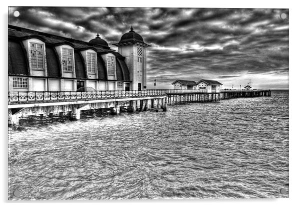 Penarth Pier in Monochrome Acrylic by Steve Purnell