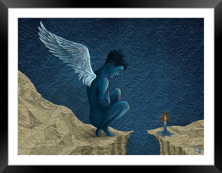 My Angel Freedom Framed Mounted Print by Ruta Dumalakaite