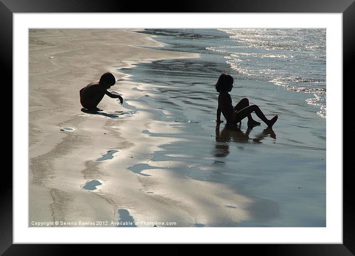 Children by the Sea Palolem Framed Mounted Print by Serena Bowles