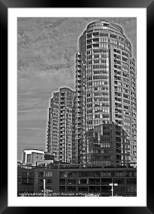 downtown portland Framed Mounted Print by kirstin price