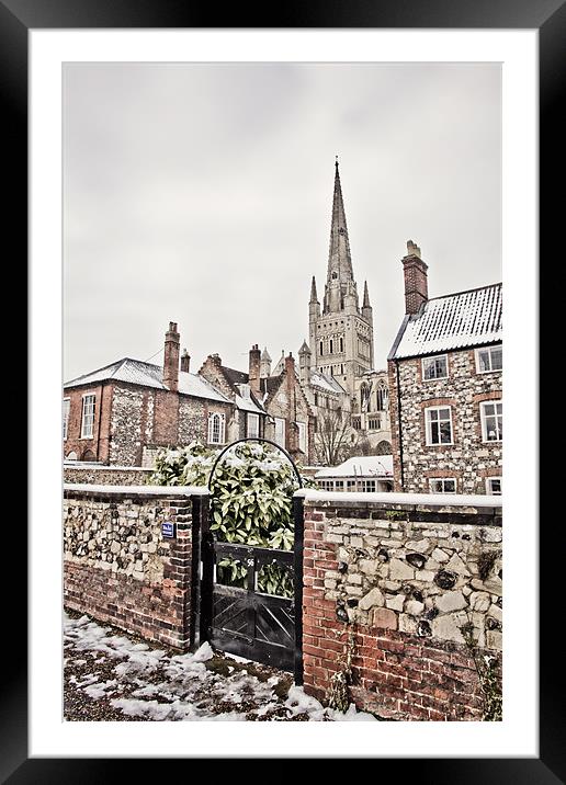 Looking Through to Norwich Cathedral Framed Mounted Print by Paul Macro