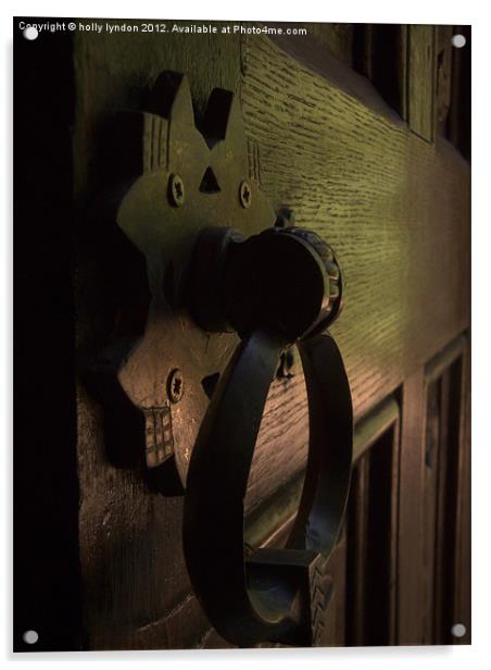 A Door To Where? Acrylic by holly lyndon