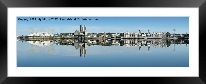Greenwich Reflection Framed Mounted Print by Andy Millns
