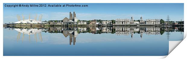 Greenwich Reflection Print by Andy Millns