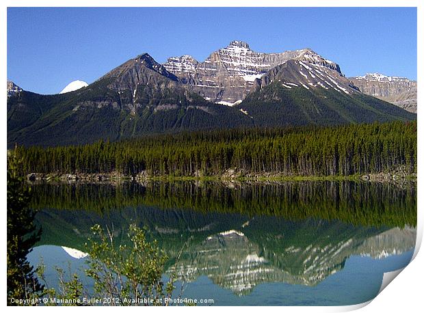 Mountain Reflection Print by Marianne Fuller