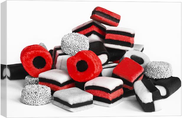 Red Liquorice Allsorts Canvas Print by Alex Hooker