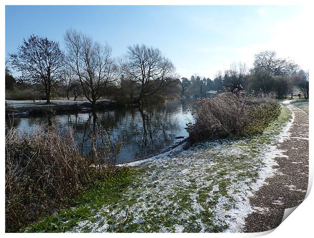 Winter on the River Avon Print by simon brown