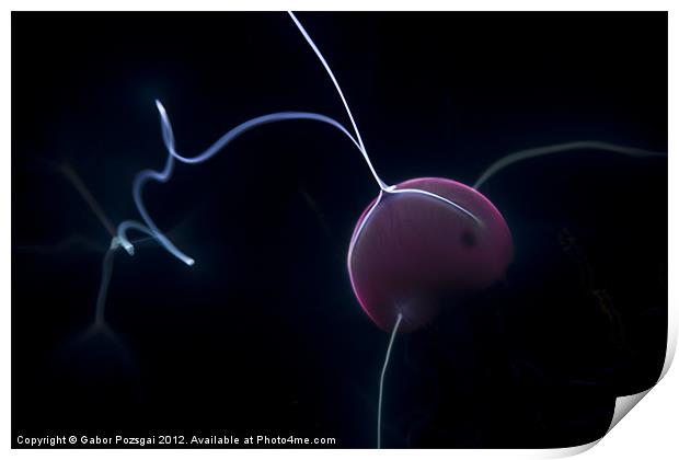 Electricity abstract Print by Gabor Pozsgai