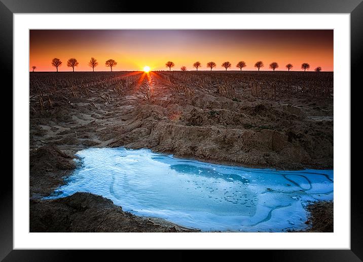 Fire & Ice Framed Mounted Print by Chris Owen